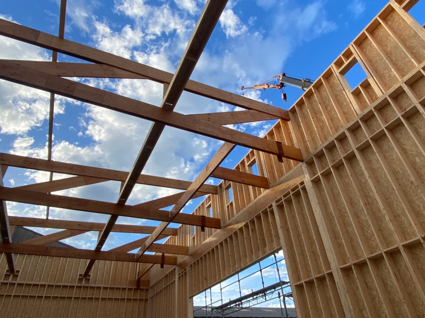 木造非住宅建築の施工写真